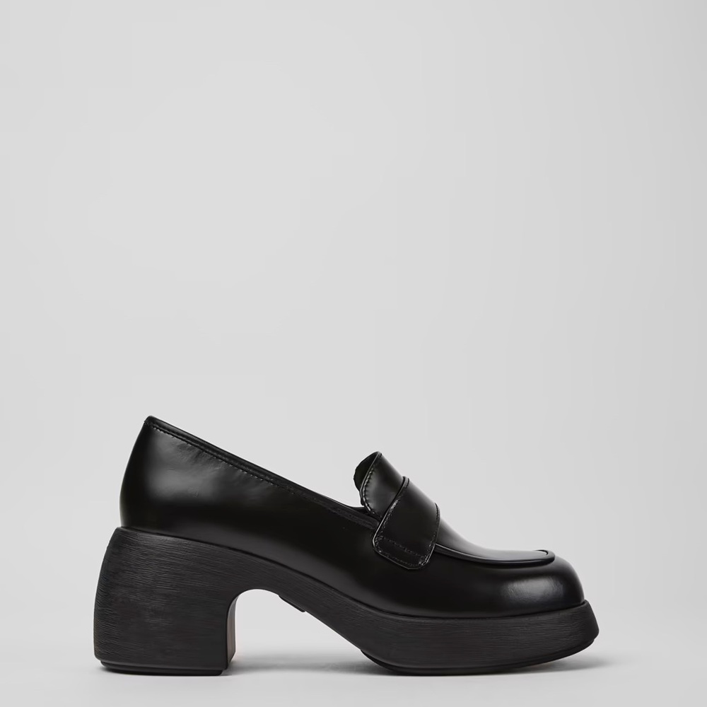 Camper Lab Black Platform Loafers